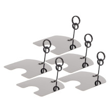 5pcs Metal  Tag Holders with 360 Rotatable Clip, Buffet Menu Card Display Stand for Food Labels