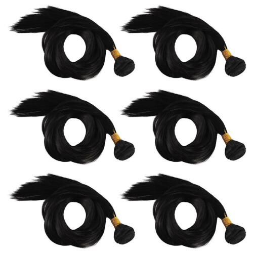 CordãO de 30 Polegadas Reta Reta Virgem Remy Cabelo Brasileiro Trançado Cacho de Cabelo Peruca de Cabelo Estendida 6 Pacote