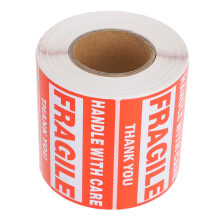 Fragile Stickers Roll with Handle With Care Labels, Strong Adhesive Warning for Boxes