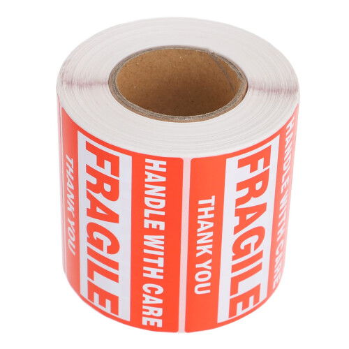Fragile Stickers Roll with Handle With Care Labels, Strong Adhesive  Warning for Boxes