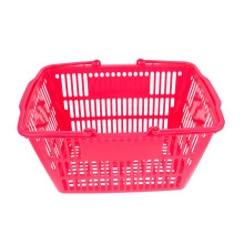 Large Plastic Shopping Basket with Handle, Foldable Large Capacity Storage for Home and Supermarket