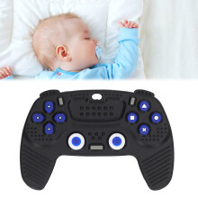 Baby Silikon-Spielcontroller-Beißspielzeug, weich, schwarz