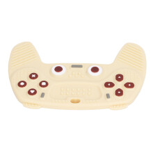 Baby-Beißring Spielkontroller-Form weiches Silikonspielzeug Beige
