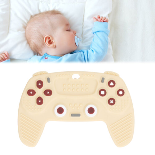 Giocattolo in Silicone per Bambini a Forma di Controller di Gioco, Morbido, Beige 2
