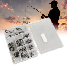 75Pcs Stainless Steel Ceramic Fishing Rod Tip Repair Guide Kit