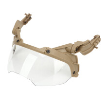 Verstellbare MICH-PC-Helmbrille mit transparentem Glas für Jagd & Radfahren