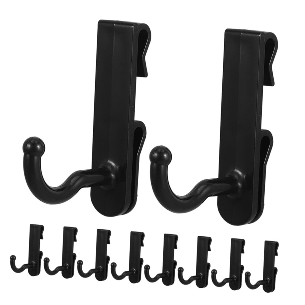 10Pcs Black Abs Pegboard Utility Hooks For Secure Tool Holding And Versatile Storage 9053599600046