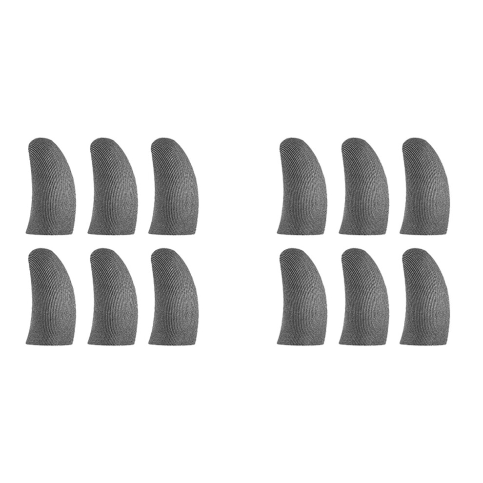 Finger Sleeves For Gaming Mobile Game Contact Screen Finger Cot Smooth Thin Anti-Sweat For Mobile Games(12 Pcs) Silver 4711734908123