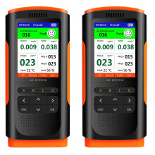 2X Formaldehyde Detector Air Quality Monitor PM 2.5 Portable Display Air Pollution Meter  Dust Tester for Home Car