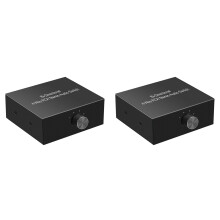 2X 4-Way Stereo L/R Sound Channel Bi-Directional Audio Switcher, 1 in 4 Out /4 in 1 Out, Audio Splitter