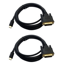 2X USB TYPE C to DVI Cable USB Type C to DVI 24+1 Adapter 4K 30Hz (6FT/1.8M) 3 for 2017/2016 Pro