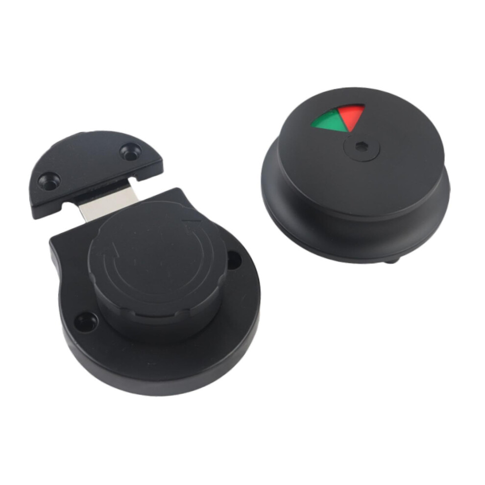 Restroom Door Lock With Clear Occupancy Indicator, Stainless Steel Privacy Bolt, Black 9174973233770