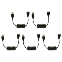 5X USB A Stecker auf Buchse Verlaengerung Kabel mit / Off