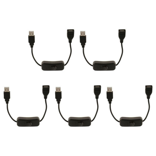 5X USB A Stecker auf Buchse Verlaengerung Kabel mit   / Off