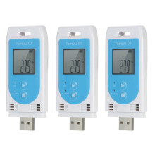 3X TempU 03 Registrador de Dados de Umidade de Temperatura USB ReutilizáVel RH TEMP Datalogger Registrador Medidor de Registro de Umidade
