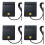 4X USB  Card Reader Atm Bank Tax Declaration Ic Card ID Card  Card Reader(Black) 1
