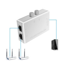 3X RJ45 Network 2 Port LAN Ethernet Network Box Switcher RJ45 Splitter Dual 2 Way Port Manual Sharing
