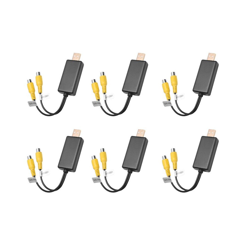 6X Usb To Cvbs Rca Video Output Adapter Box Interface Connect To Monitor Display Device For Android Radio Multimedia(A) 6031921202659