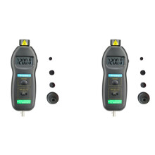 2X DT2236C Speed Detector Meter Laser Tachometer DT 2236C LED Digital Optical Contact Tachometer Detector Meter