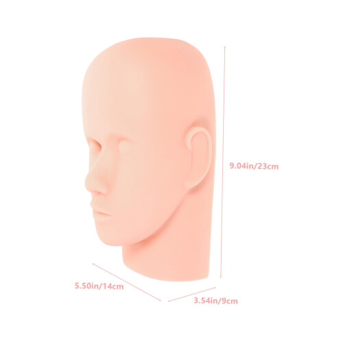 Eyelash Extension Mannequin Head with Realistic Face Shape, Reusable Lash Training Model for Makeup 1