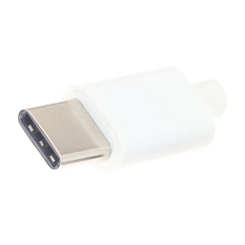 20Pcs Type C Usb3.1 3A Fast Charging USB Connectors Male Jack Tail Plug Electric Terminals Welding DIY Data Cable White 1