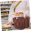 Plastic Woven Storage Basket with Handle, Durable Wicker Look Tote for Groceries and Home Organization 5
