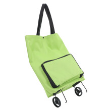 Foldable Grocery Cart with Wheels Large Capacity Rolling Shopping Trolley Bag for Groceries