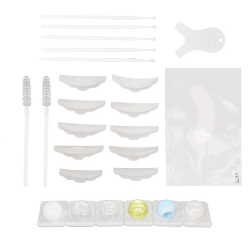 Professional Disposable Eyelash Perm Kit, 12ml Liquid, Safe & Semi-Permanent