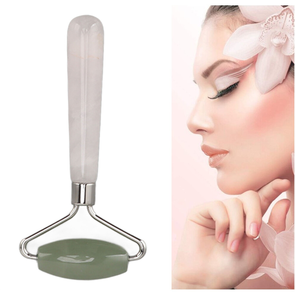 Handcrafted Jade Roller for Skin Tightening & Puffiness Reduction, Red