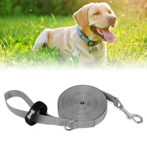 Durable Nylon Dog Training Leash 10.9yd Tangle-Free, Bite & Pull Resistant