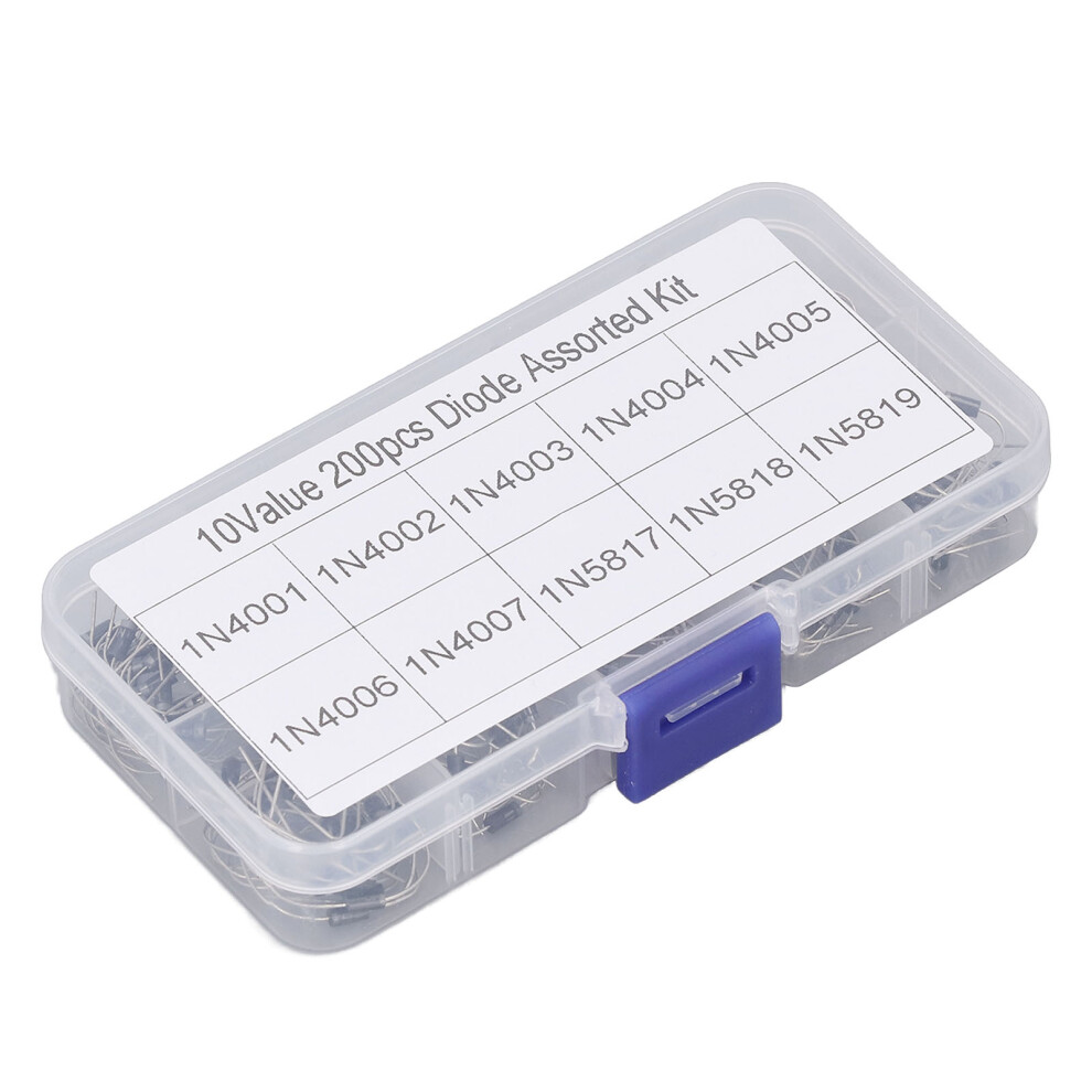 Electrical Diode Kit 200Pcs 1N4001 To 1N4007 & 1N5819 For Diy & Repair Projects 8401389648609