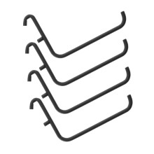 PLAFOPE 4Pcs Metal Pegboard Hooks for Tool Storage, Stylish Finish for Garage and Office Organization