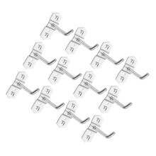 12pcs Heavy Duty Metal Pegboard Hooks for Tools Garage Storage and Workshop Organization
