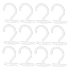 50pcs Plastic Sock Display Hooks Slot Design Durable White PP Hangers for Retail and Home