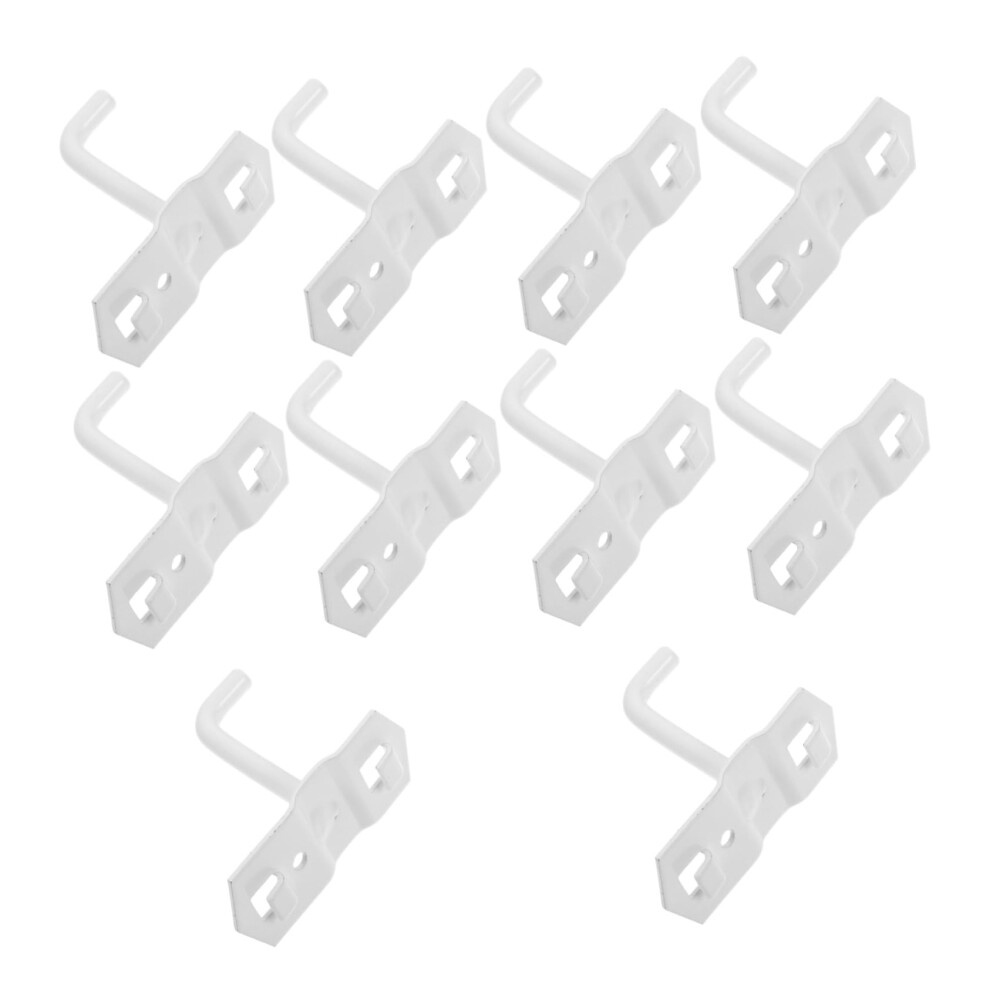 10Pcs Heavy Duty Pegboard Hooks Wall Display Brackets For Retail And Home Tool Organization 9174973235156