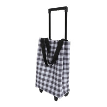 Folding Shopping Cart with Wheels, Lightweight Foldable Grocery Bag for Travel and Heavy Loads