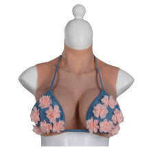 Silicone Breastplate G Cup with Cotton Filling for Crossdressers Transgender Lifelike Skin Texture
