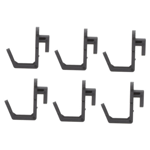 20 Pack Plastic J Shape Pegboard Hooks for Garage, Kitchen, and Workshop Tool Organization
