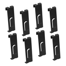 8pcs Heavy Duty Grid Wall Hooks with Secure Notch Hold for Home and Retail Display