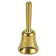 Brass Hand Bell with Engraved Triple Moon for Meditation Ceremony and Wiccan Altar Use