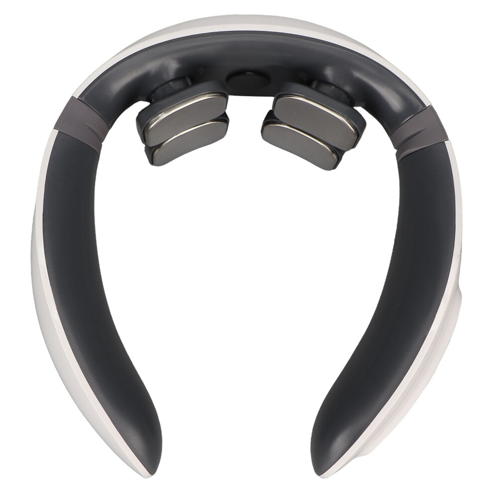 White Electric Pulse Neck Massager Lithium 500Mah, Relax & Heating