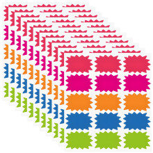 Colorful StarShaped Retail Tags with Waterproof Promotional Stickers, Easy Peel, 40 Pieces Set