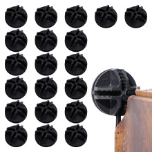 20Pcs Wire Cube Connectors 4mm for Modular Storage and Closet Organizer, Black Plastic Grid