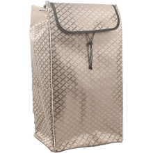 Shopping Cart Trolley Bag Waterproof Oxford Cloth 43L Large Capacity Foldable Brown Grocery Bag