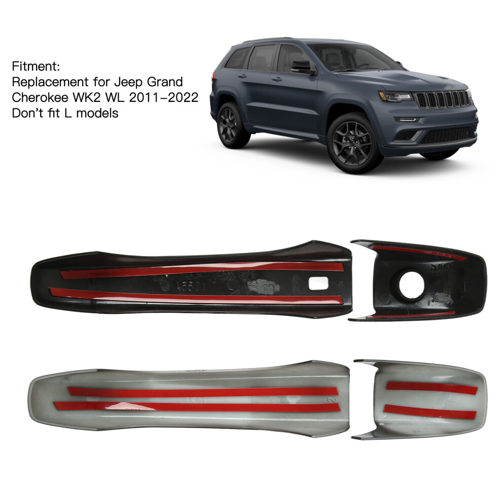 Jeep Gc Wk2 Wl Door Handle Cover Glossy Black 7293282761698
