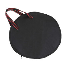 Durable Oxford Cloth Drum Practice Pad Bag with Rustproof Zippers, Lightweight Black Drum Carrying Bag