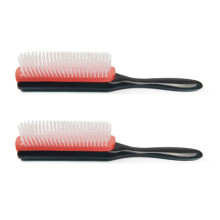 2 Pcs Curly Hair Detangling Brush Nylon Bristles Styling Brush, Rubber Pad