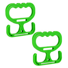 2pcs Grocery Bag Handle Carrier with Ergonomic Grip for Heavy Load Shopping Bags Green