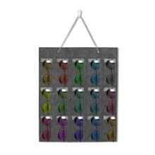 Sunglasses Organizer 15 Slot Eyeglasses Storage Case with Scratch Slots Wall Mount Design