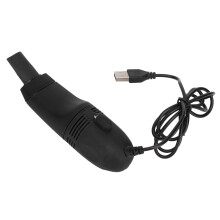 Mini-Handstaubsauger mit USB für Tastatur, Nagelkunst & Computer, Schwarz